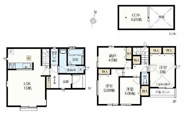 (1号棟)、価格3790万円、3LDK+S、土地面積85.19m2、建物面積76m2