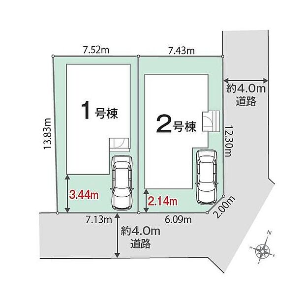 ≪全体区画図≫
敷地内駐車場完備☆南道路で陽当たり良好！教育施設、商業施設が徒歩圏内にあり、暮らしに便利な好立地です♪