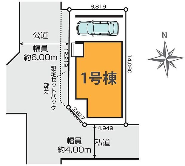 ≪全体区画図≫
東京メトロ千代田線「北綾瀬」駅まで徒歩18分♪
つくばエクスプレス「六町」駅まで徒歩20分♪