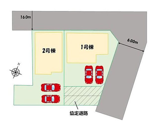 ≪全体区画図≫
東武伊勢崎線「草加」駅までバスで15分「伊草」停歩2分♪