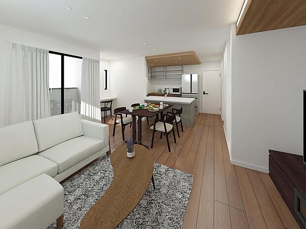 ≪Living room≫
ホームパーティに招きたくなる自慢の広々LDK。伸びやかな子育てや、にぎやかなふれあいの日々を存分に楽しんでください♪※画像はイメージです