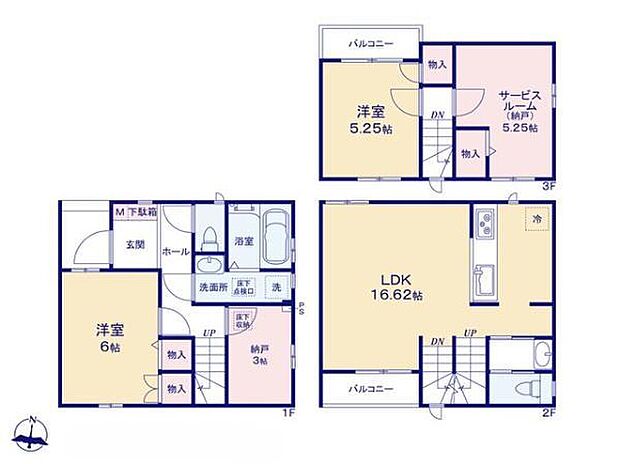 (D号棟)、価格5290万円、2LDK+S、土地面積77.59m2、建物面積86.52m2