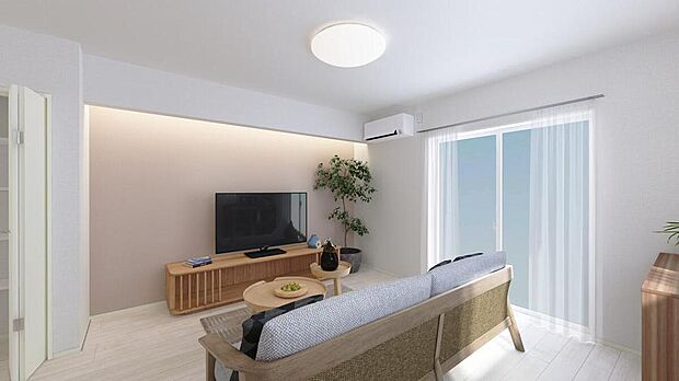 ≪Living room≫
ホームパーティに招きたくなる自慢の広々LDK。※CGのため実際とは異なる場合があります。家具付き物件ではございません。