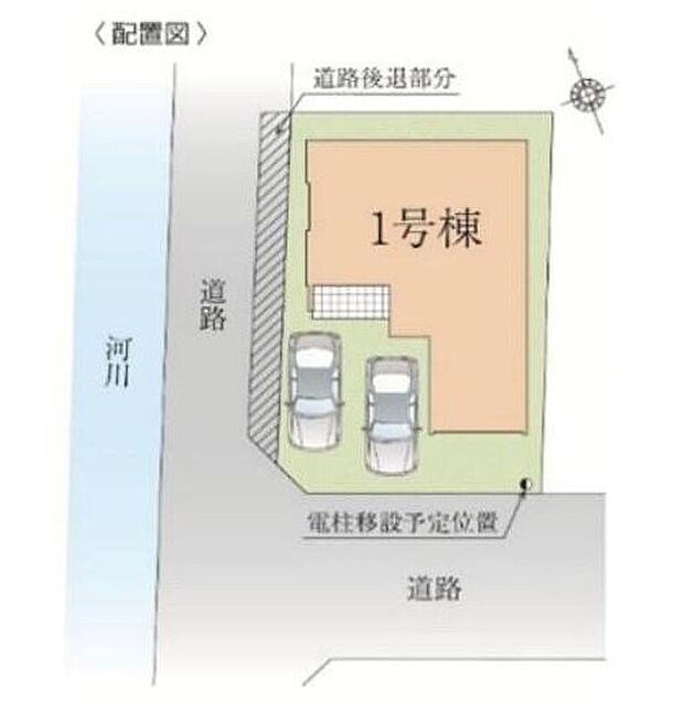 ≪全体区画図≫
幅5.8m南道路接道の角地で日当たり良好◎カースペースは2台分完備!(※車種による)