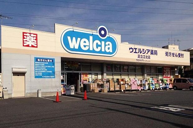 ウエルシア足立江北店（約700m）