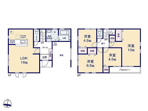 【4LDK】ゆとりある空間で解放感があるリビングです♪
採光にも優れていて過ごしていて気持ちのいいリビングです！