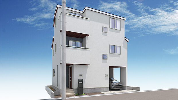 【外観完成予想図】≪内覧以外にも資金計画やライフプランに寄り添ったご提案をいたします♪≫
これから徐々に家の骨組みが出来上がっていきます。どんな家が建つのか楽しみですね♪