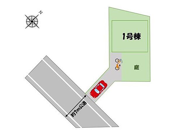 【全体区画図】敷地約50坪！ゆとりの広さがございますので、庭スペースも勿論、確保。お子様の遊び場としてや、ガーデニングなどいろいろと楽しみが増えそうですね♪