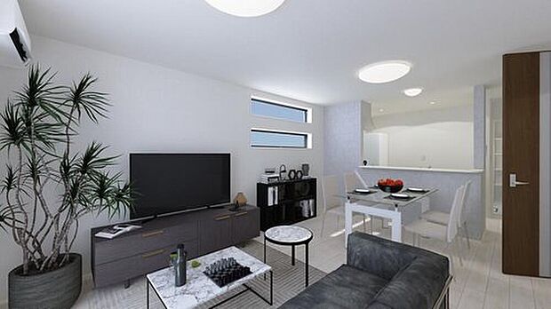 【≪Living room 1号棟完成予想図≫】ホームパーティに招きたくなる自慢の広々LDK♪※図面を基に描き起こしたもので、実際とは多少異なる場合がございます。