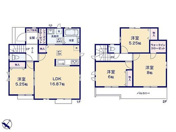 【4LDK】インテリアの統一感が生まれる全室フローリング♪
主寝室には衣類の管理がラクになるWIC付きです◎
忙しい朝もスムーズな家事動線の水回り集約設計を
採用☆暮らしやすいお住まいです。