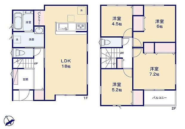 (１号棟)、価格3230万円、4LDK、土地面積109.16m2、建物面積97.2m2