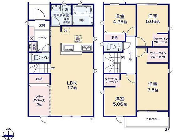 (２号棟)、価格3480万円、4LDK、土地面積138.69m2、建物面積100.62m2