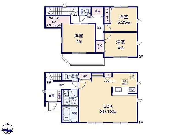(1号棟)、価格3874万円、3LDK、土地面積171.74m2、建物面積97.29m2
