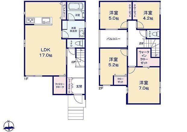 (1号地)、価格3790万円、4LDK、土地面積102.22m2、建物面積98.14m2