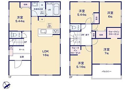 対面式キッチン仕様の広々とした16帖のリビング♪
大きな荷物も収納可能なウォークインクローゼット♪
廊下に収納スペースがあり、居室がスッキリ♪
日当たり良好な南西向きのバルコニー♪ 