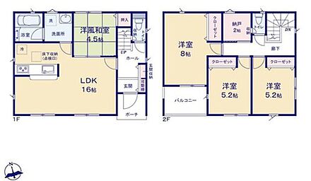 対面式キッチン仕様の１６帖のリビング♪
リビングに隣接したホッと一息着ける４．５帖の洋風和室♪
便利な２帖のテレワークルーム付き♪
日当たり良好な南向きのインナーバルコニー♪ 