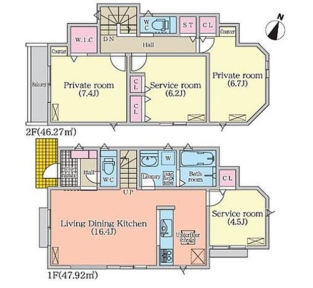 【2LDK+2S】対面式キッチン仕様の広々とした１６．４帖のリビング♪
納戸が２部屋あり、収納らくちん♪
大きな荷物も収納可能なウォークインクローゼット付き♪
日当たり良好な南西向きのバルコニー♪