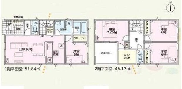 【4LDK】対面式キッチン仕様の明るい１６帖のリビング♪
大きな荷物も収納可能なウォークインクローゼット付き♪
リビングや廊下、各居室に収納スペースが充実♪
日当たり良好な広々とした南向きのバルコニー♪