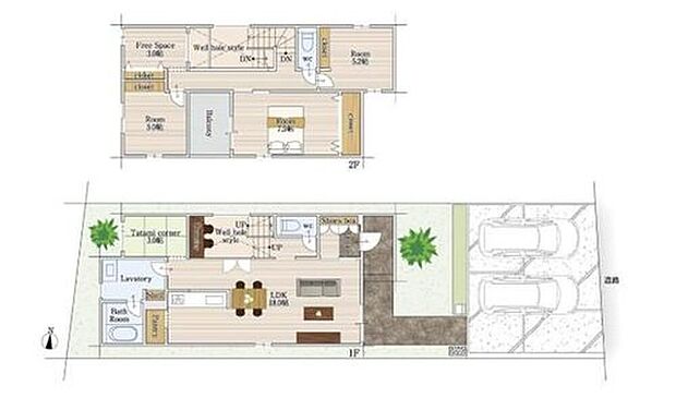 【3LDK】対面式キッチン仕様の広々18帖の明るいリビング♪
キッチンがスッキリ片付くパントリー付き♪
上部吹抜仕様のカウンター付きマルチスキップフロア☆
プライバシーが守られて安心なバルコニー♪