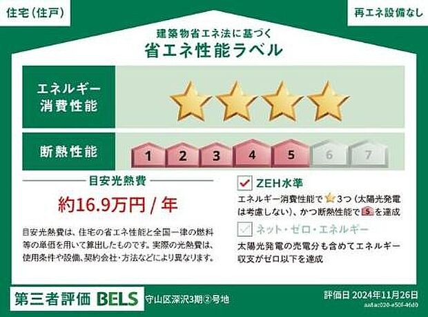 【【省エネ性能ラベル】】ZEH水準住宅！２０３０年省エネ義務基準をクリアした住宅です♪