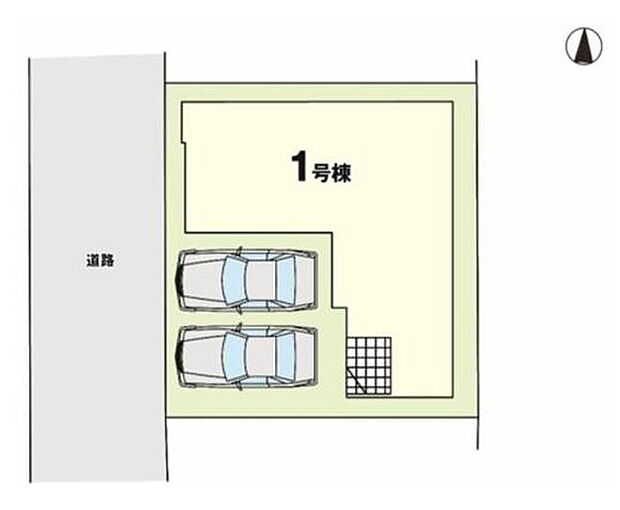 【全体区画図】北区西味鋺3期 限定1棟
並列2台駐車可能なカースペースあり♪
1号棟 3,399万円