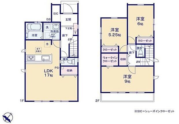 【3LDK】対面式キッチン仕様の明るい17帖のリビング♪
各所に収納スペースが充実♪
大きな荷物も収納可能なウォークインクローゼット付き♪
日当たり良好な南東向きのワイドバルコニー♪
