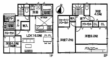 対面式キッチン仕様の明るい１６．５帖のリビング♪大きな荷物も収納可能なウォークインクローゼット付き♪リビングや廊下、各居室に収納スペースが充実♪日当たり良好な南向きのワイドバルコニー♪ 