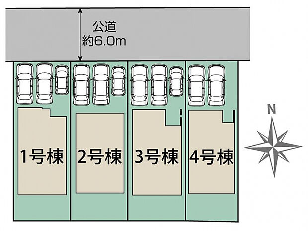 半田市前田町4棟 区画図