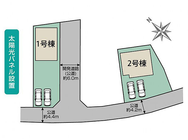 岡崎市昭和町中屋敷2棟 区画図