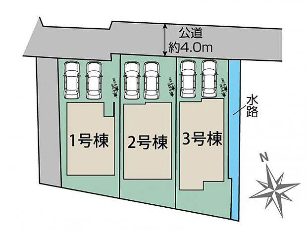 岡崎市土井町池端3棟 区画図