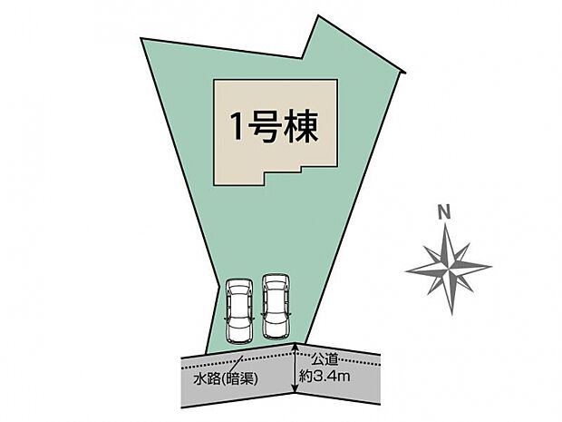 茨城県水戸市姫子1丁目1棟 区画図