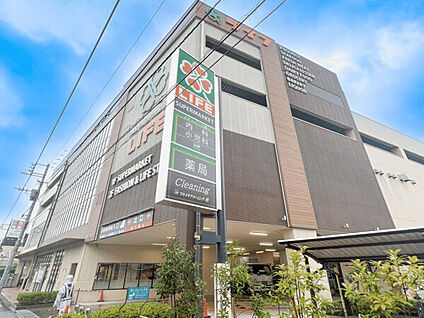 ライフ 溝口店 615m
