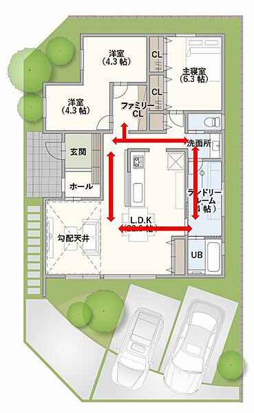 水回りをぐるっと回遊