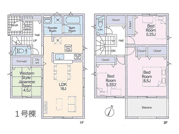 ◆1号棟◆～Floor plan～  図面と異なる場合は現況を優先致します。