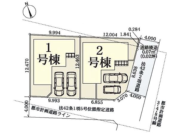 【区画図】～Plot map～　図面と異なる場合は現況を優先
