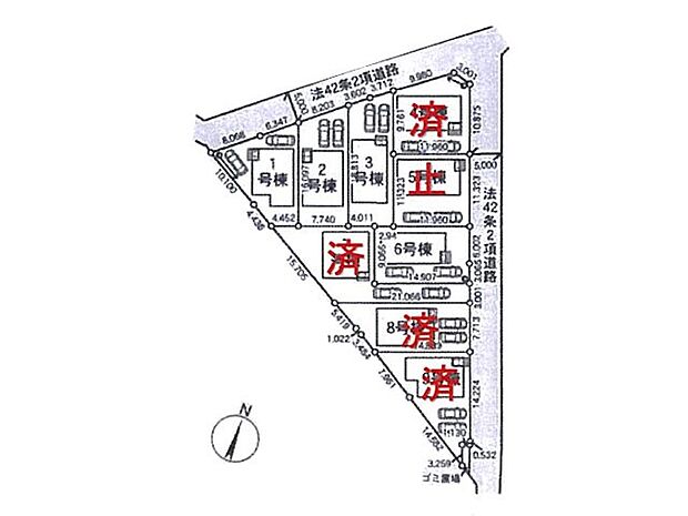 【区画図】～Plot　map～  図面と異なる場合は現況を優先致します。