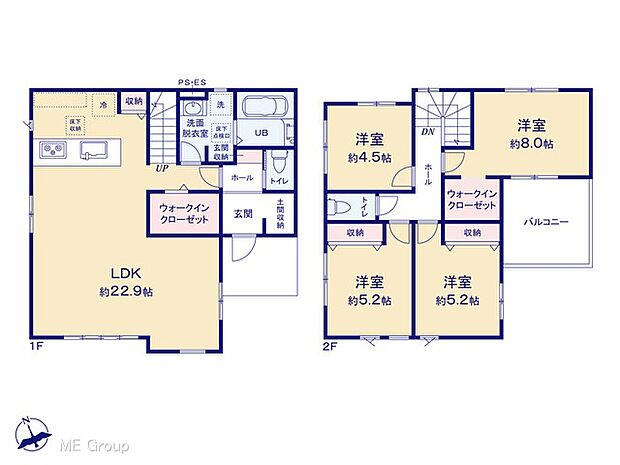 【4LDK】◆２号棟◆～Floor plan～  図面と異なる場合は現況を優先致します