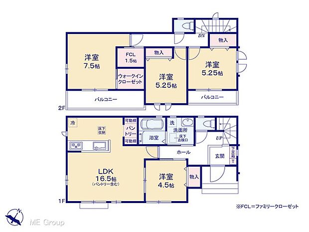 【4LDK】◆N号棟◆~Floor plan~ 図面と異なる場合は現況を優先