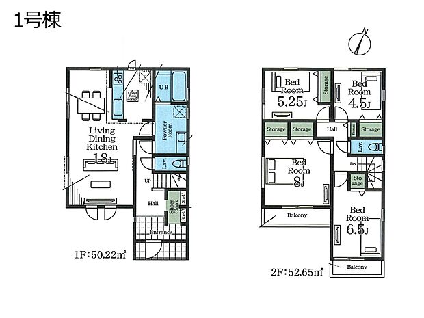 【4LDK】◆1号棟◆~Floor plan~ 図面と異なる場合は現況を優先致します。