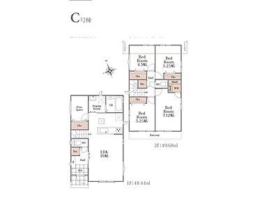 ◆C号棟◆～Floor plan～　図面と異なる場合は現況を優先致します。 