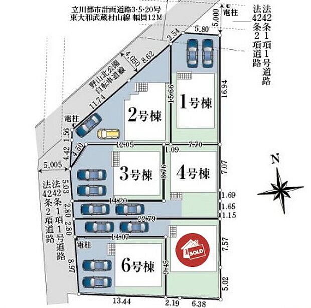 陽当たりの良い立地！
お住まい・車種によりカースペース2台分♪
空いたスペースは自転車置き場としても便利です♪