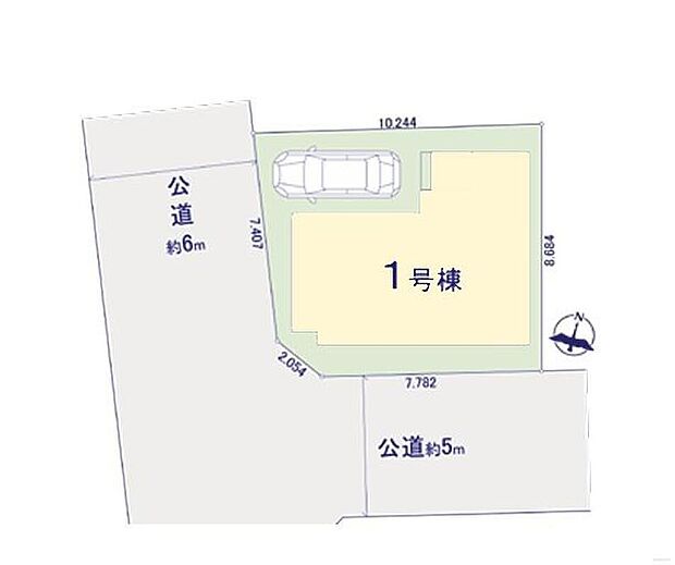 解放感ある角地！
南向きで陽光をタップリ取り込めますね☆
前面道路が広く、駐車も安心です！
