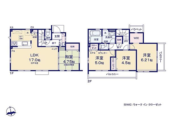 (1号棟)、価格5980万円、4LDK、土地面積115.16m2、建物面積91.44m2