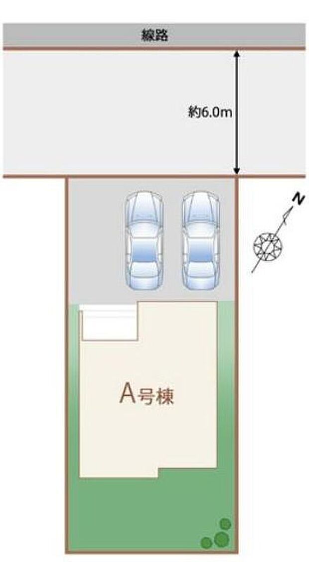 陽当たりの良いお庭では、家庭菜園も楽しめそうですね♪
駐車可能なスペースは嬉しい2台分♪
来客時にも便利ですね◎