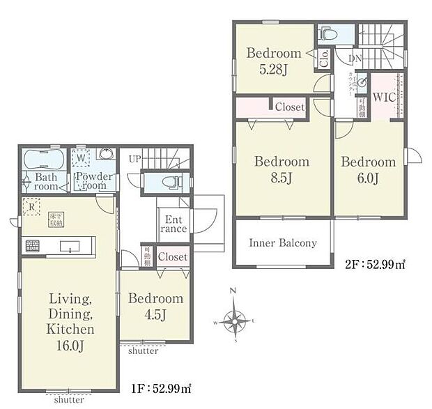 (2号棟)、価格3780万円、4LDK、土地面積155.65m2、建物面積105.98m2