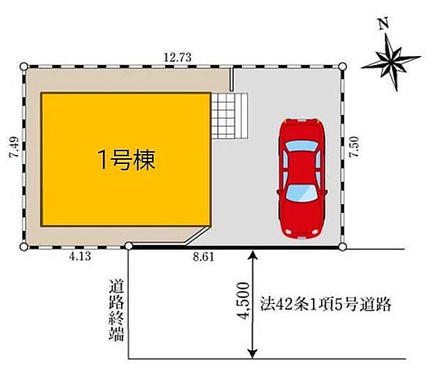 ゆとりある敷地内カースペースを完備！
前面道路は車通りが少ないため、駐車の際にも慌てることがなく安心です♪