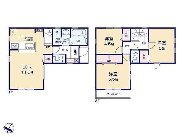 (1号棟)、価格1999万円、3LDK、土地面積99.44m2、建物面積76.14m2