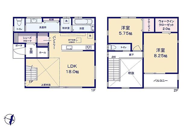 (1号棟)、価格3980万円、2LDK、土地面積107.57m2、建物面積84.88m2
