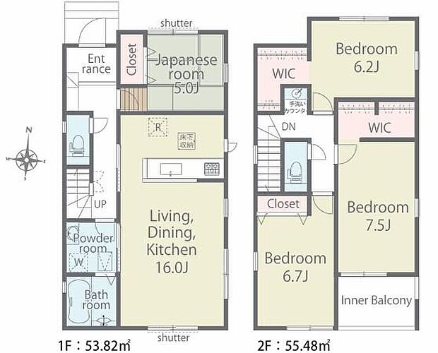 (1号棟)、価格3880万円、4LDK、土地面積150.16m2、建物面積109.3m2