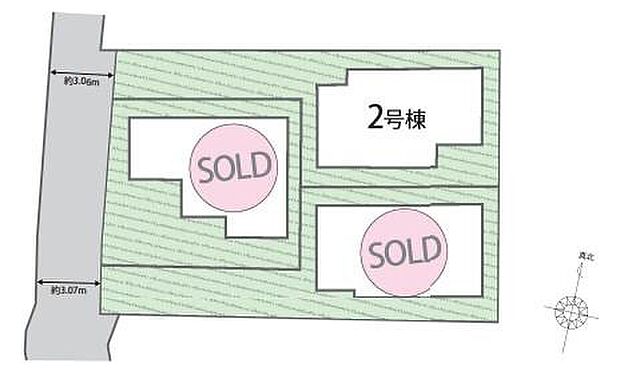 陽当たり良好な立地◎
2号棟はテラス付き♪読書やお茶をする等、気持ちよく過ごせそうです♪♪